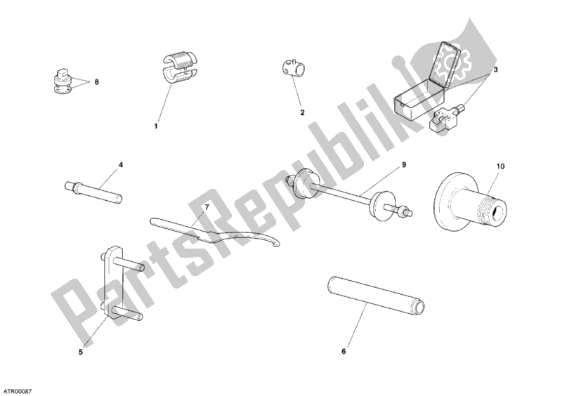 Tutte le parti per il Strumenti Di Servizio Di Officina, Telaio del Ducati Monster S2R 1000 2006